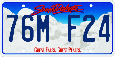 SD license plate 76MF24
