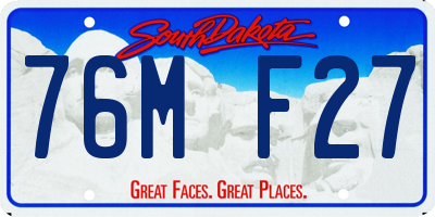 SD license plate 76MF27