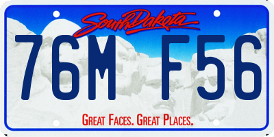 SD license plate 76MF56