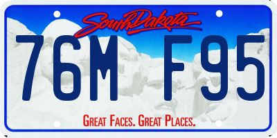 SD license plate 76MF95