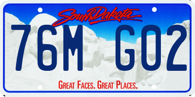 SD license plate 76MG02