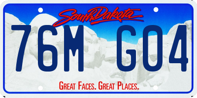 SD license plate 76MG04