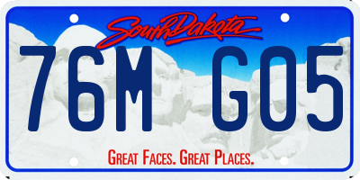 SD license plate 76MG05