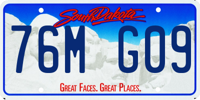 SD license plate 76MG09