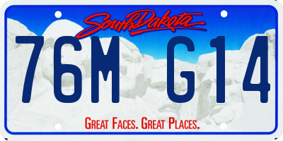 SD license plate 76MG14