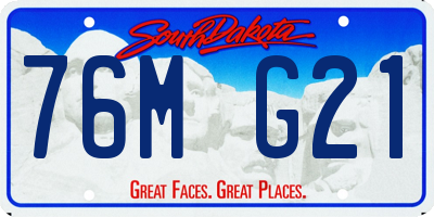 SD license plate 76MG21