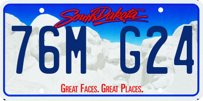 SD license plate 76MG24