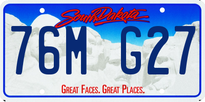 SD license plate 76MG27