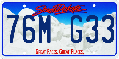 SD license plate 76MG33