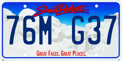 SD license plate 76MG37