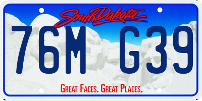 SD license plate 76MG39