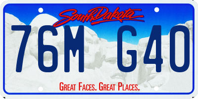 SD license plate 76MG40