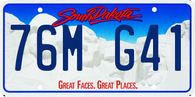 SD license plate 76MG41