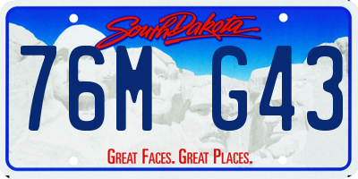 SD license plate 76MG43