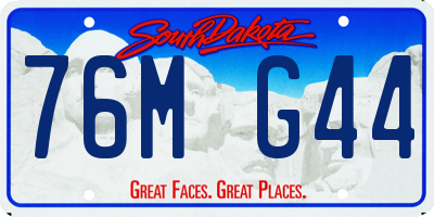 SD license plate 76MG44
