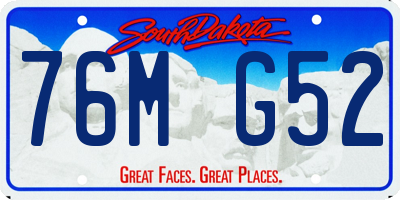 SD license plate 76MG52