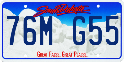 SD license plate 76MG55