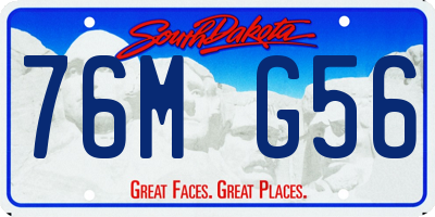 SD license plate 76MG56