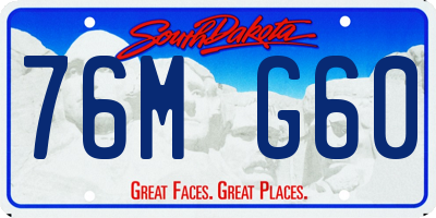SD license plate 76MG60
