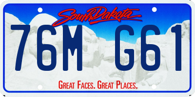 SD license plate 76MG61