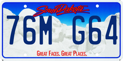 SD license plate 76MG64