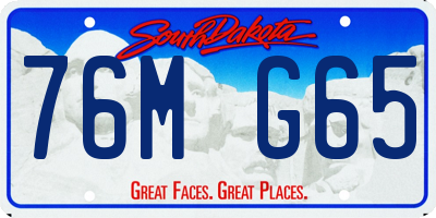 SD license plate 76MG65