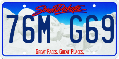 SD license plate 76MG69