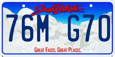SD license plate 76MG70