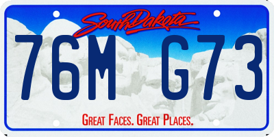 SD license plate 76MG73
