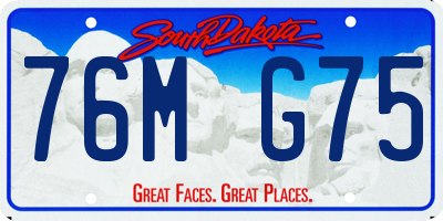SD license plate 76MG75