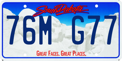 SD license plate 76MG77