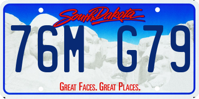 SD license plate 76MG79