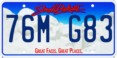 SD license plate 76MG83