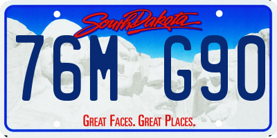 SD license plate 76MG90