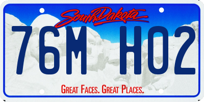 SD license plate 76MH02