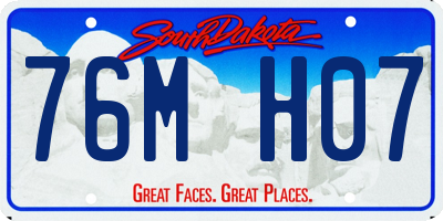 SD license plate 76MH07