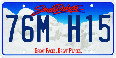 SD license plate 76MH15