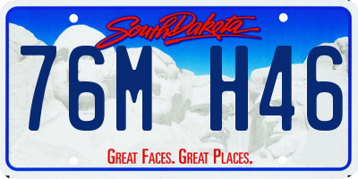 SD license plate 76MH46