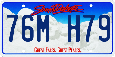 SD license plate 76MH79