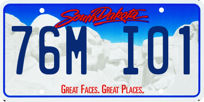 SD license plate 76MI01