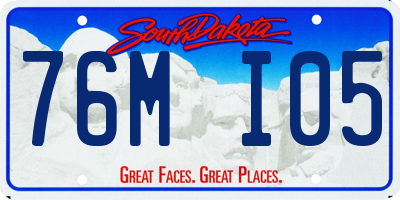 SD license plate 76MI05