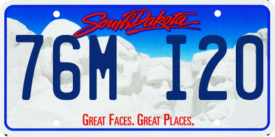 SD license plate 76MI20