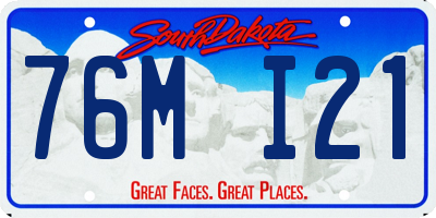 SD license plate 76MI21