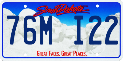 SD license plate 76MI22