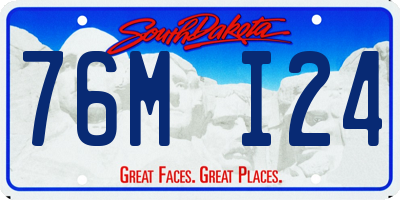 SD license plate 76MI24
