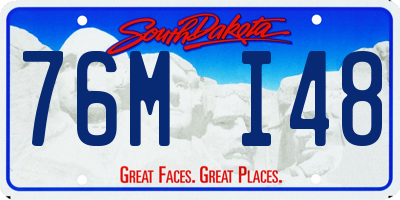 SD license plate 76MI48