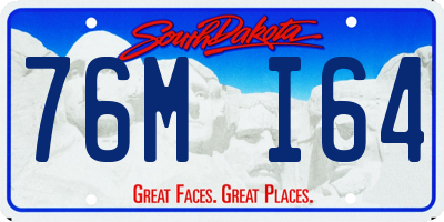 SD license plate 76MI64