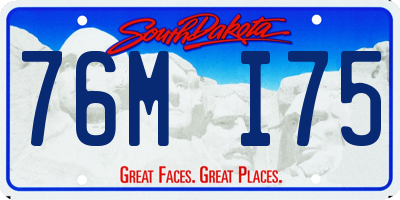 SD license plate 76MI75