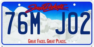 SD license plate 76MJ02