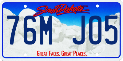 SD license plate 76MJ05